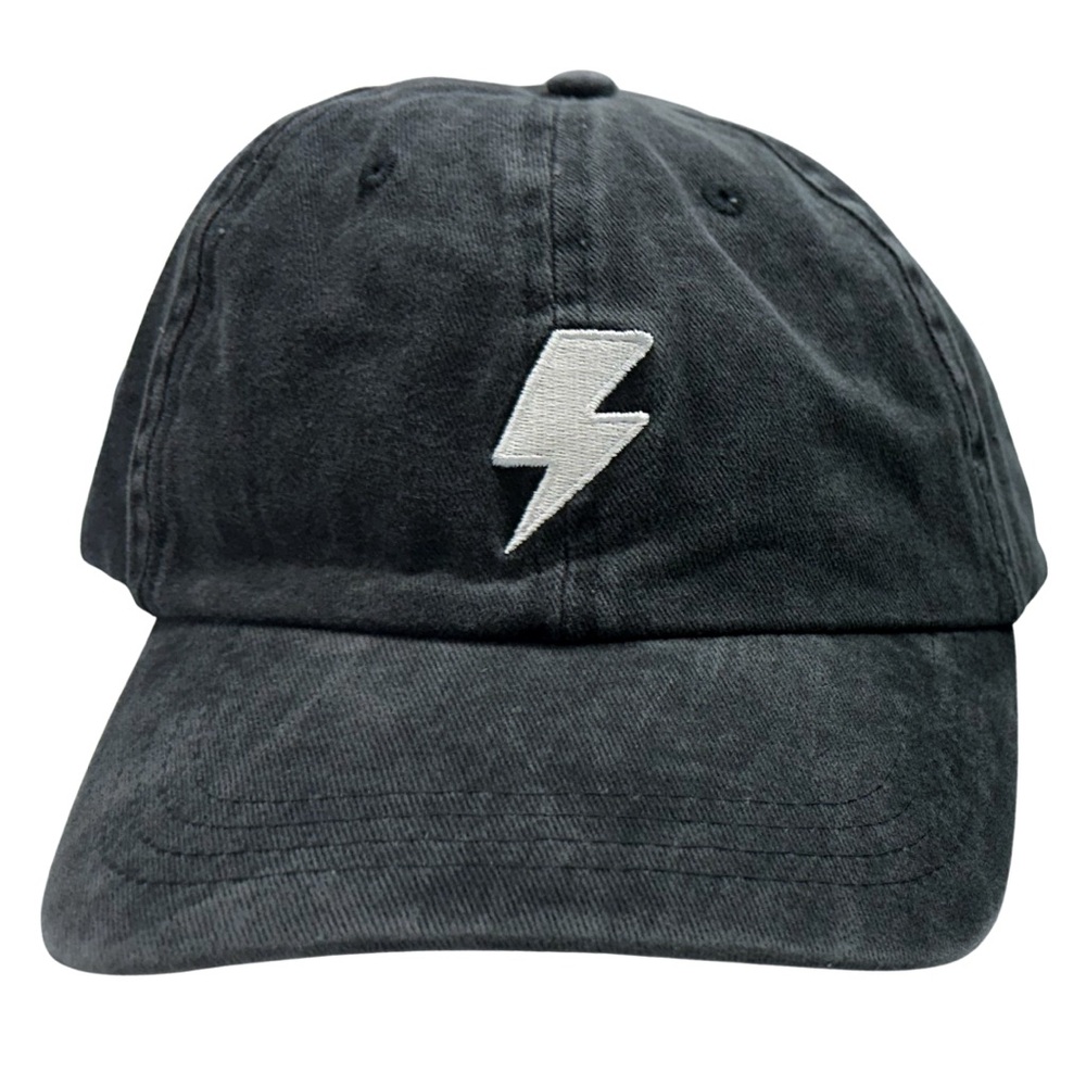 Lightning Bolt Hat with Ponytail Hole